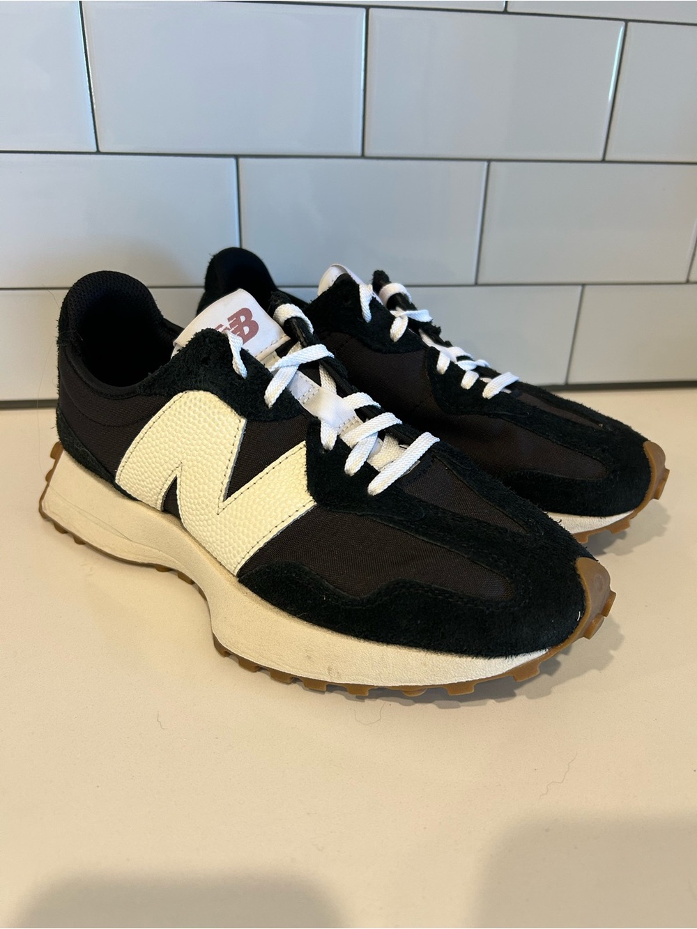 New Balance Women’s 327 Sneakers - Black & Cream Size 7.5